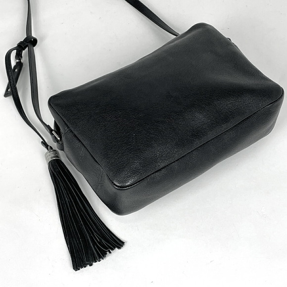 Yves Saint Laurent Lou Shoulder Bag Crossbody Fringe Leather Black - Picture 2 of 7